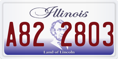 IL license plate A822803