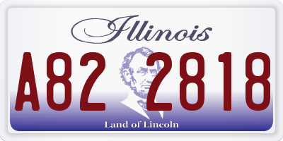 IL license plate A822818