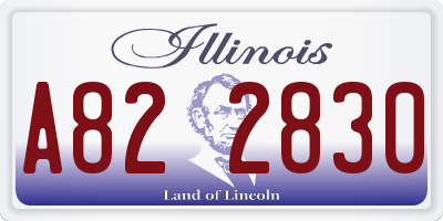 IL license plate A822830