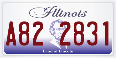 IL license plate A822831
