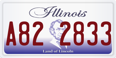 IL license plate A822833