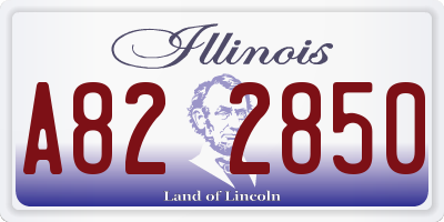 IL license plate A822850