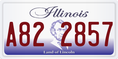 IL license plate A822857
