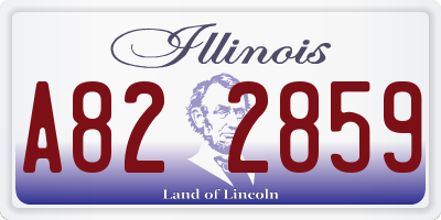 IL license plate A822859