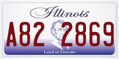 IL license plate A822869