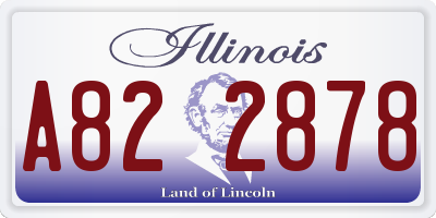 IL license plate A822878
