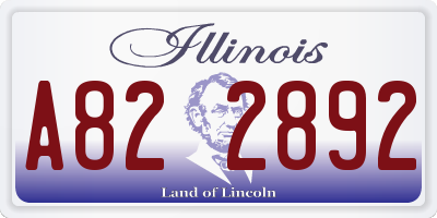 IL license plate A822892