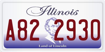 IL license plate A822930