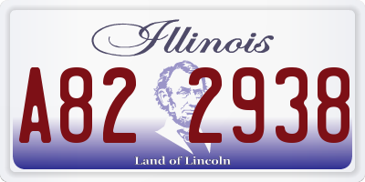 IL license plate A822938