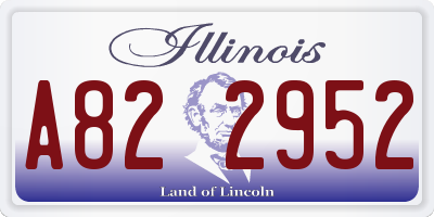 IL license plate A822952