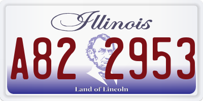 IL license plate A822953