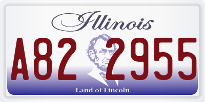 IL license plate A822955