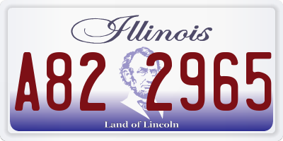 IL license plate A822965