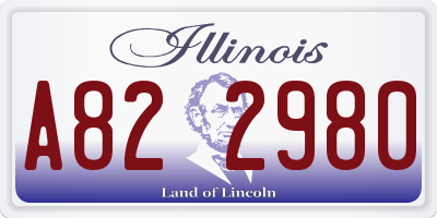 IL license plate A822980