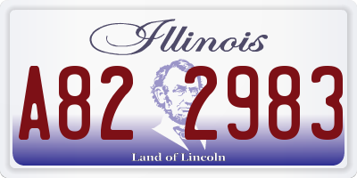 IL license plate A822983