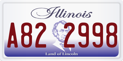 IL license plate A822998