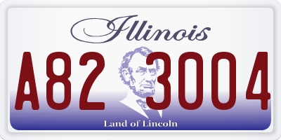 IL license plate A823004
