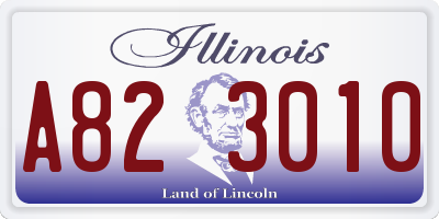 IL license plate A823010