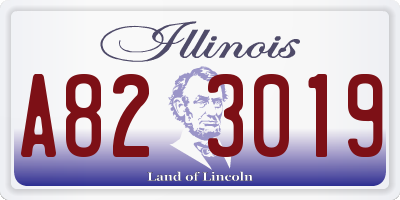 IL license plate A823019