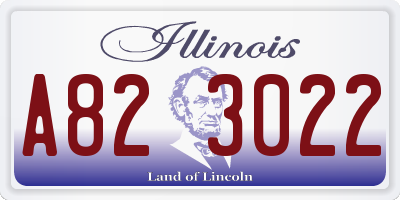 IL license plate A823022