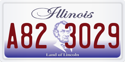 IL license plate A823029