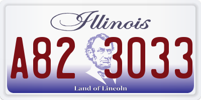 IL license plate A823033