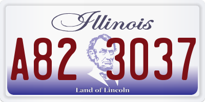 IL license plate A823037