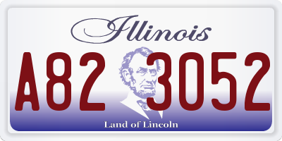IL license plate A823052