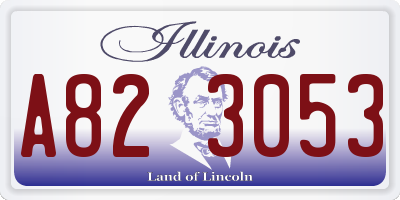 IL license plate A823053