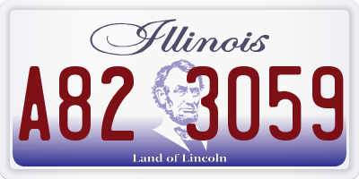 IL license plate A823059