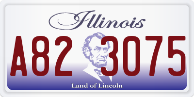 IL license plate A823075