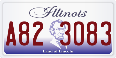 IL license plate A823083
