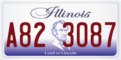 IL license plate A823087