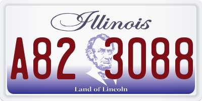 IL license plate A823088
