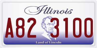 IL license plate A823100