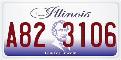IL license plate A823106