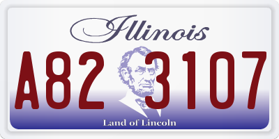 IL license plate A823107