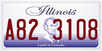 IL license plate A823108