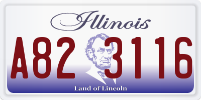 IL license plate A823116