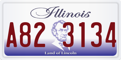 IL license plate A823134