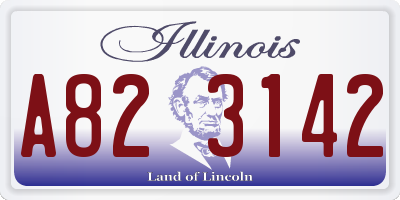 IL license plate A823142