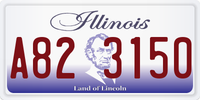 IL license plate A823150