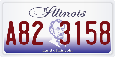 IL license plate A823158