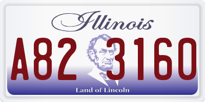 IL license plate A823160