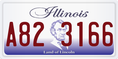 IL license plate A823166