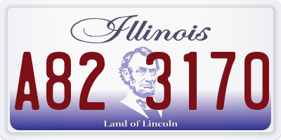 IL license plate A823170