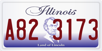 IL license plate A823173