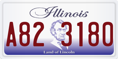 IL license plate A823180