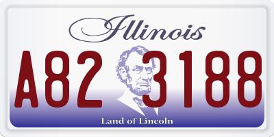 IL license plate A823188