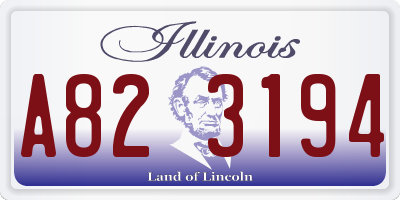 IL license plate A823194